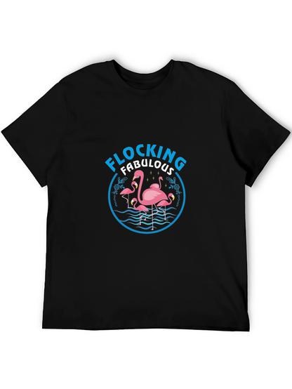 Camiseta Negra Flamencos Flocking Fabulous
