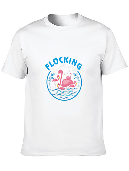 Camiseta Negra Flamencos Flocking Fabulous