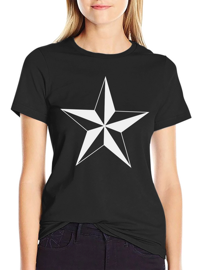 Camiseta Negra Estrella Náutica Hombre