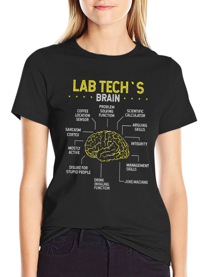 Camiseta Cerebro de Técnico de Laboratorio