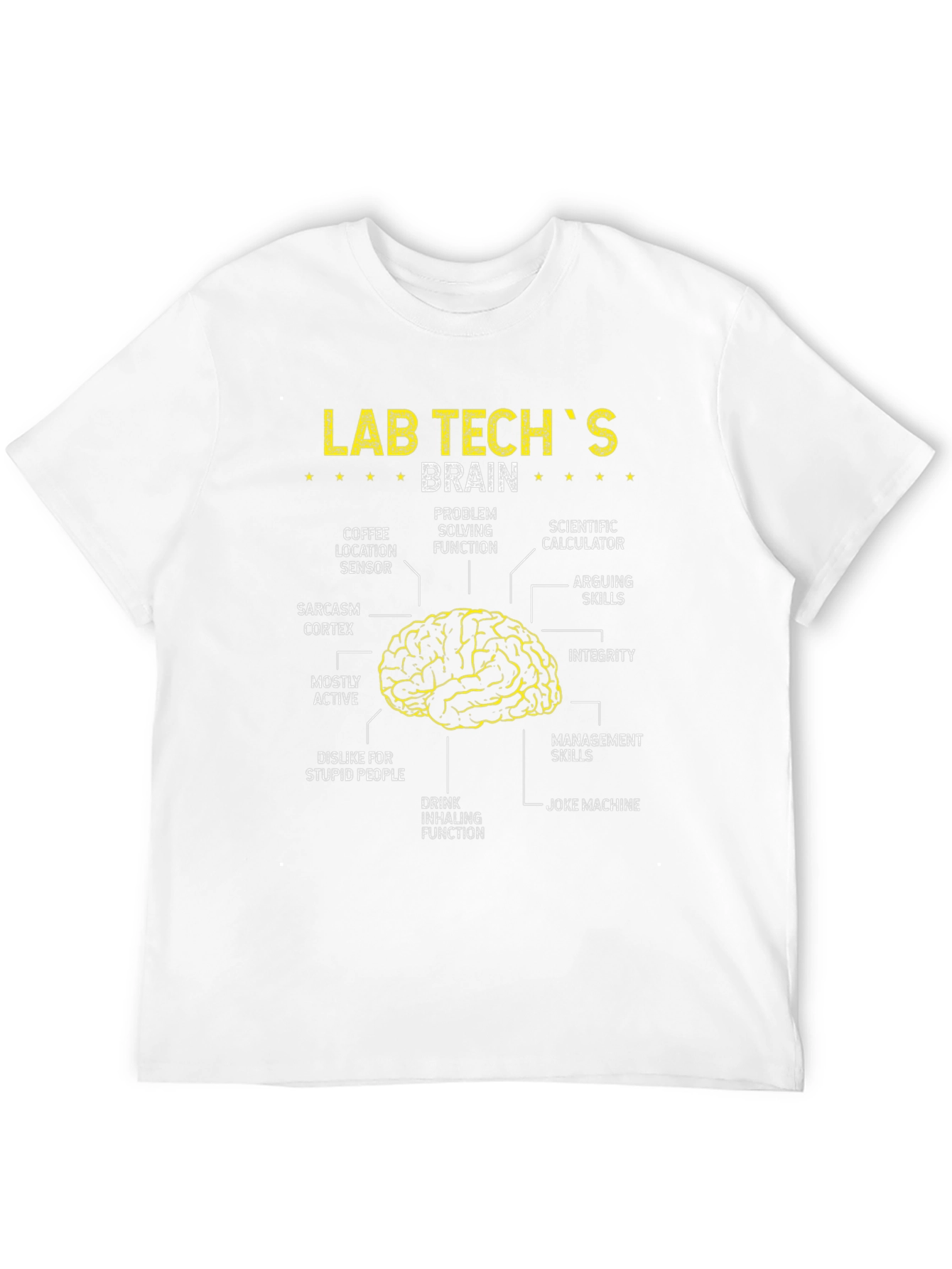 Camiseta Cerebro de Técnico de Laboratorio