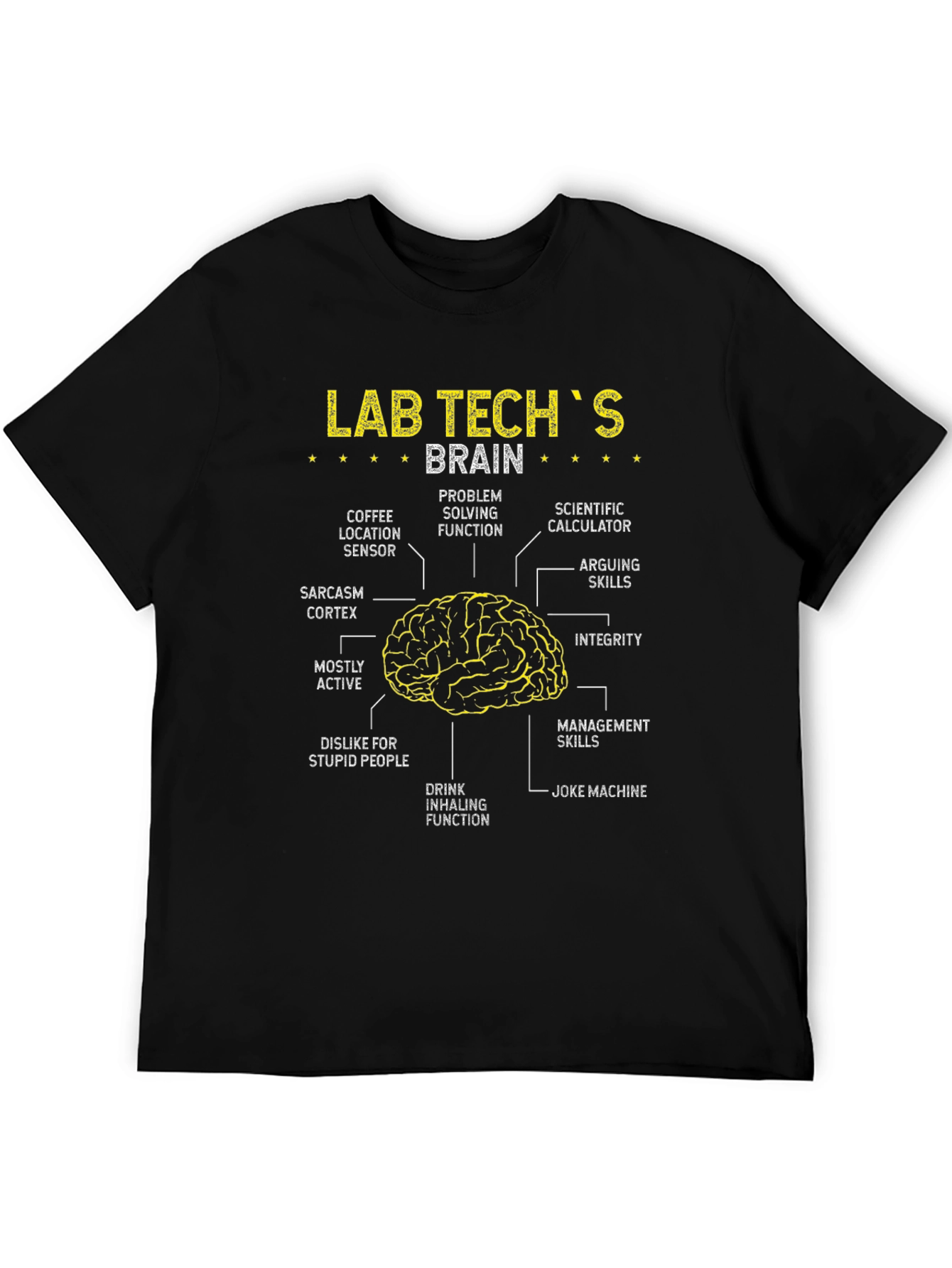 Camiseta Cerebro de Técnico de Laboratorio