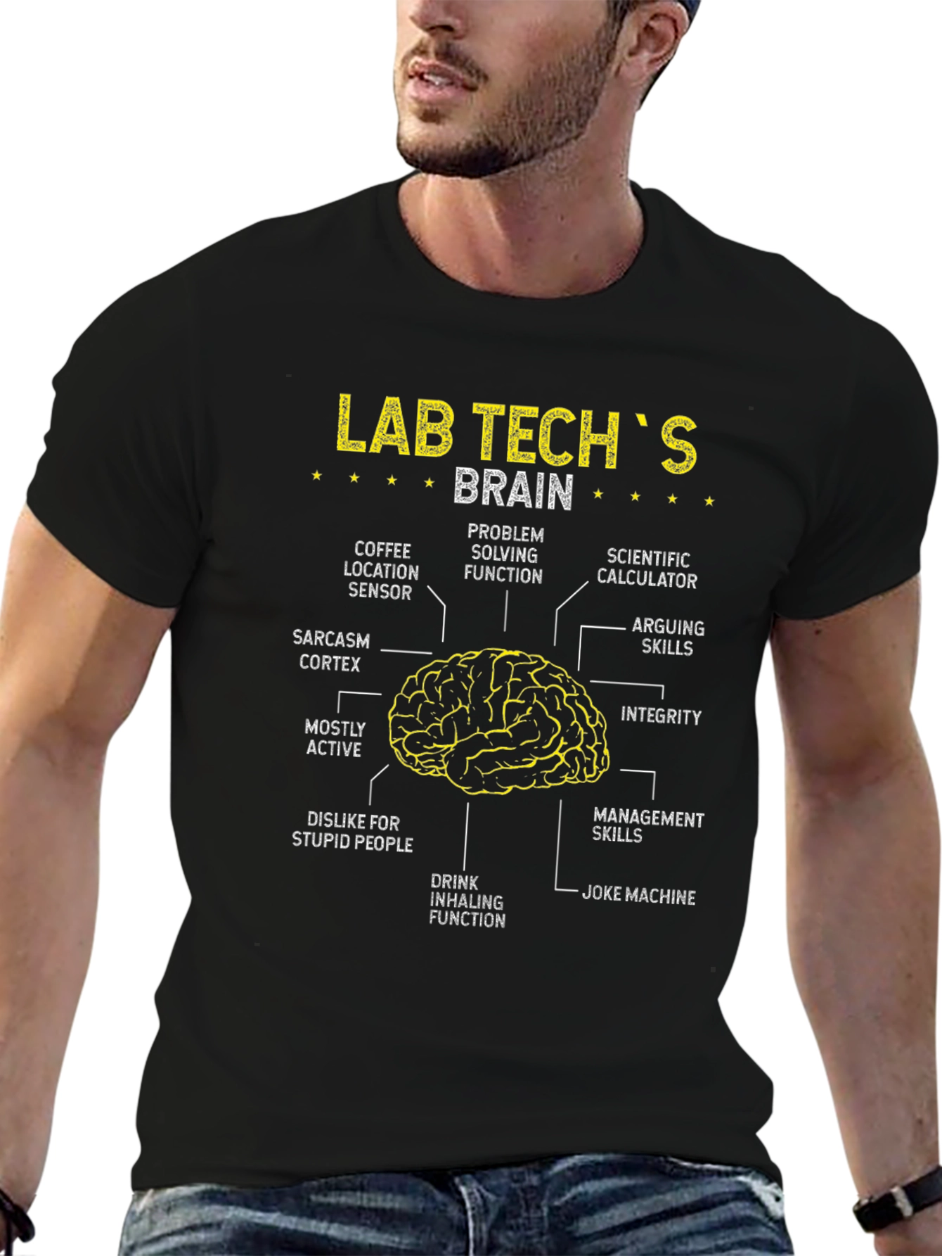 Camiseta Cerebro de Técnico de Laboratorio