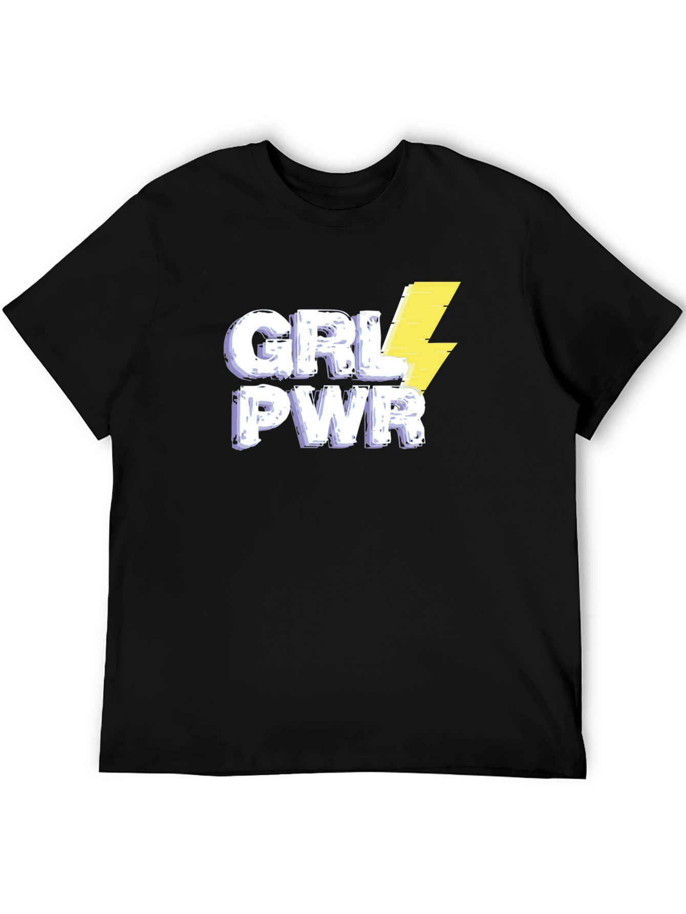Camiseta Negra GRL PWR con Rayo para Mujer