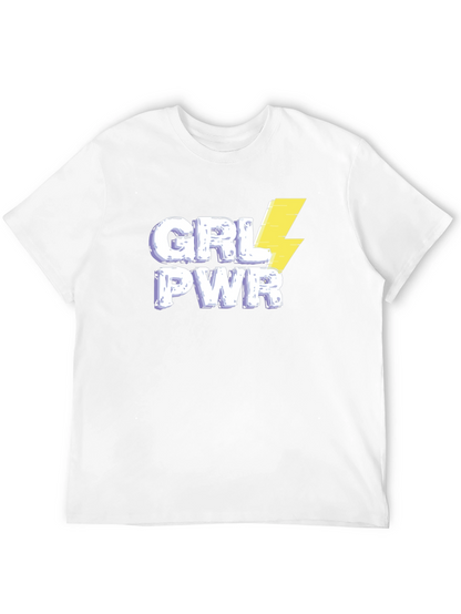 Camiseta Negra GRL PWR con Rayo para Mujer