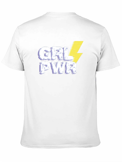 Camiseta Negra GRL PWR con Rayo para Mujer