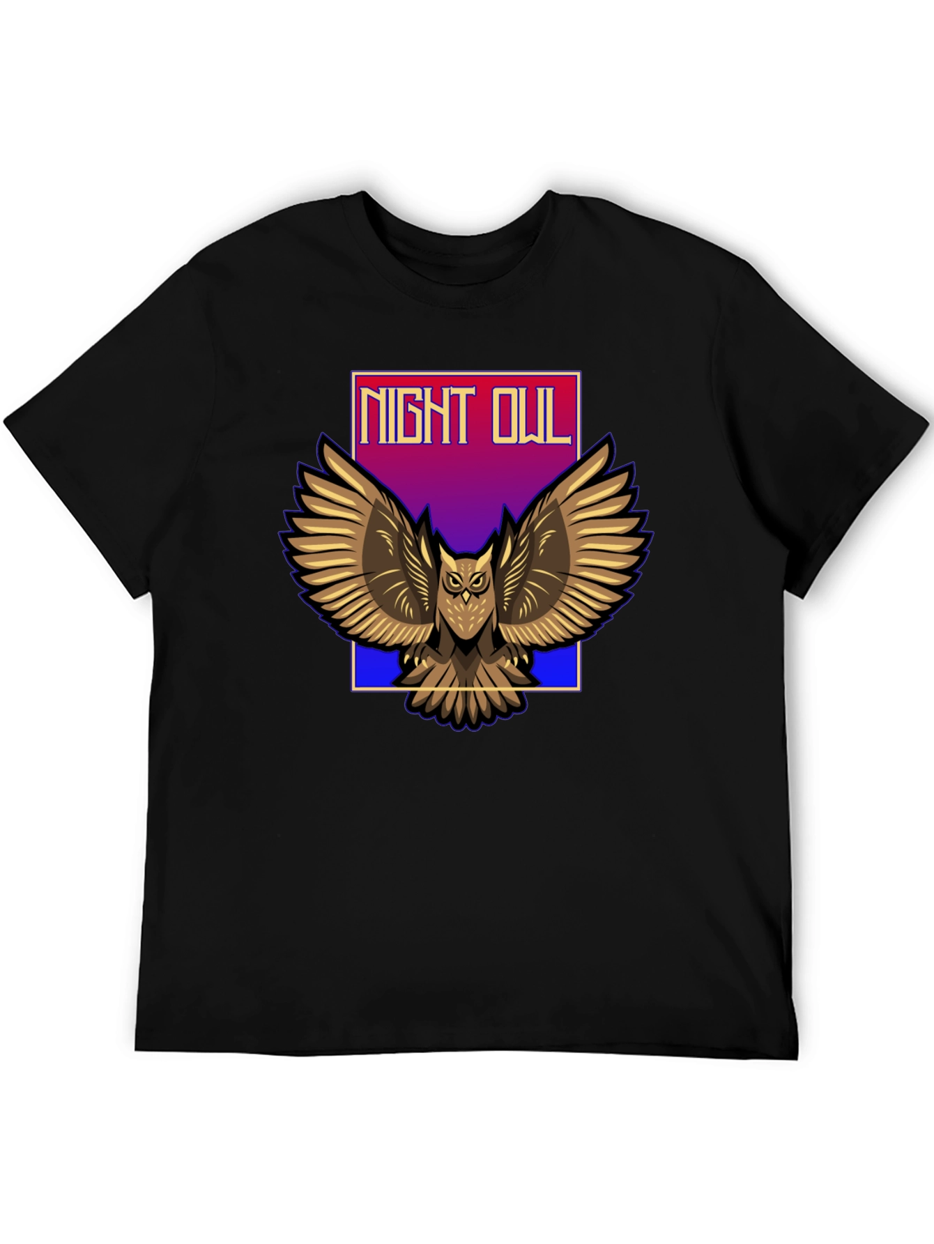 Camiseta Negra Night Owl para Hombre