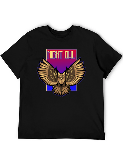 Camiseta Negra Night Owl para Hombre