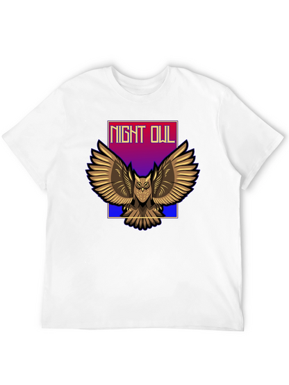 Camiseta Negra Night Owl para Hombre