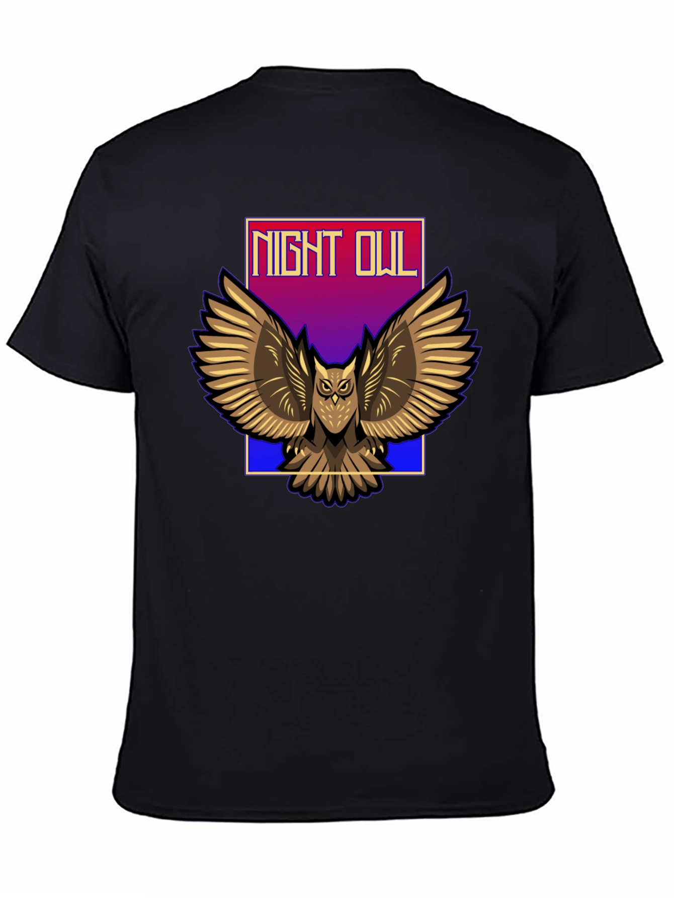 Camiseta Negra Night Owl para Hombre