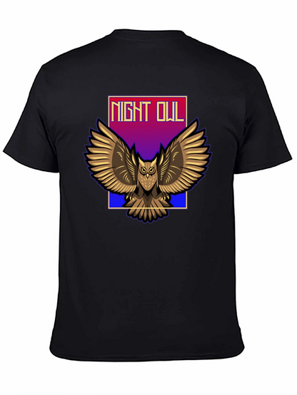 Camiseta Negra Night Owl para Hombre
