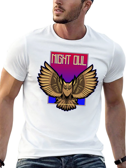 Camiseta Negra Night Owl para Hombre