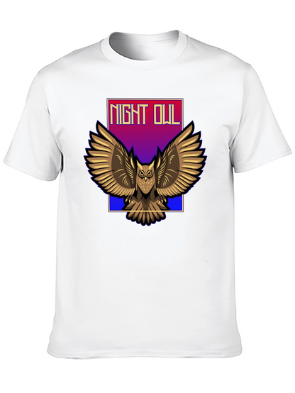 Camiseta Negra Night Owl para Hombre