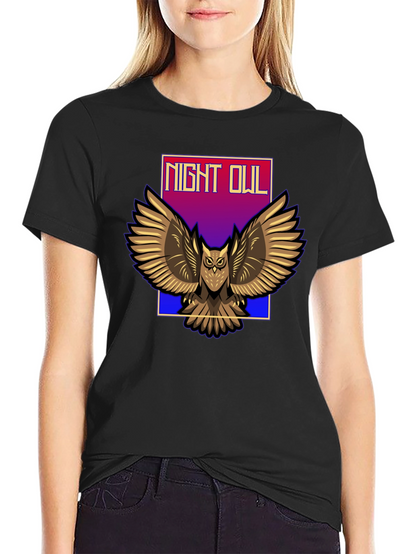 Camiseta Negra Night Owl para Hombre