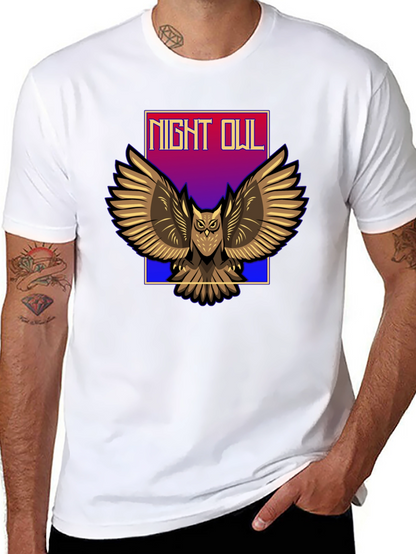 Camiseta Negra Night Owl para Hombre