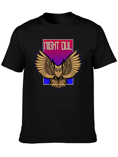 Camiseta Negra Night Owl para Hombre