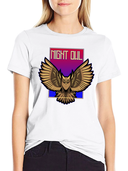 Camiseta Negra Night Owl para Hombre