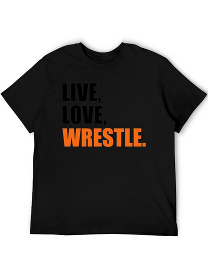 Camiseta Negra Live Love Wrestle