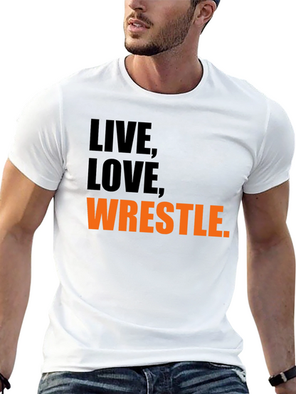Camiseta Negra Live Love Wrestle
