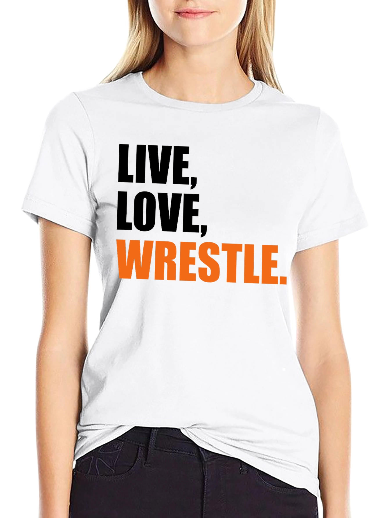 Camiseta Negra Live Love Wrestle