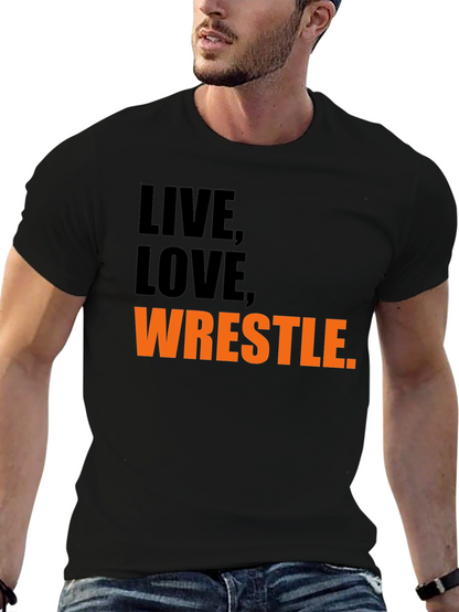 Camiseta Negra Live Love Wrestle