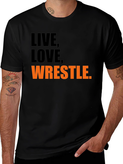 Camiseta Negra Live Love Wrestle