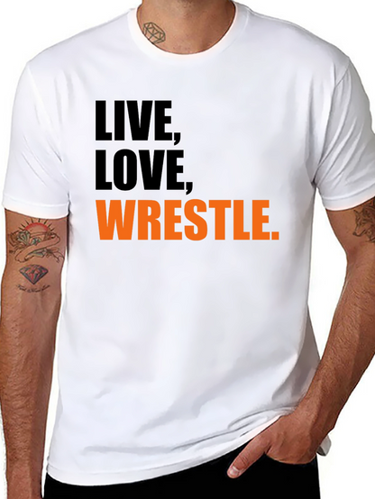 Camiseta Negra Live Love Wrestle