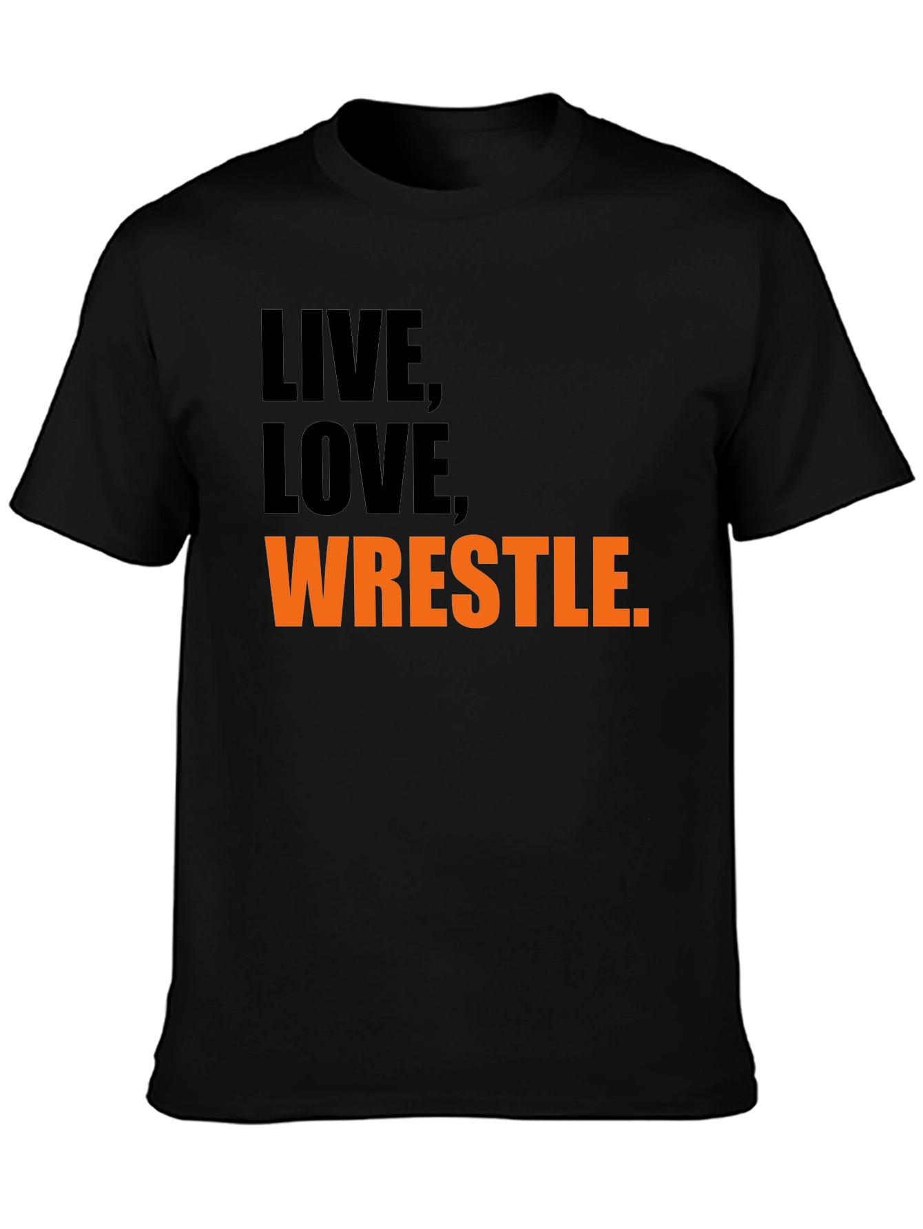 Camiseta Negra Live Love Wrestle