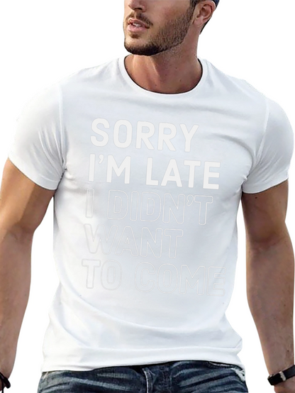 Camiseta Negra: Lo Siento Llego Tarde