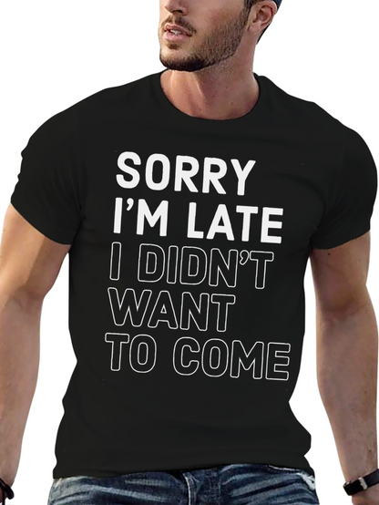 Camiseta Negra: Lo Siento Llego Tarde