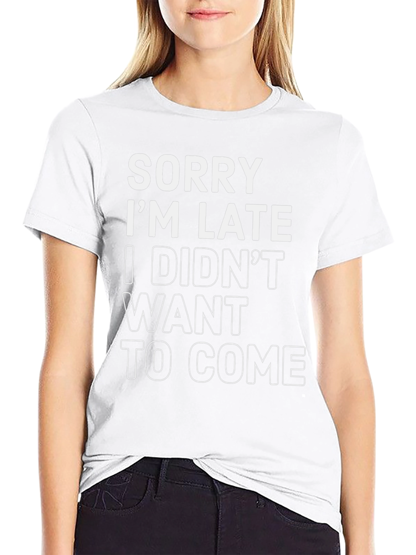 Camiseta Negra: Lo Siento Llego Tarde