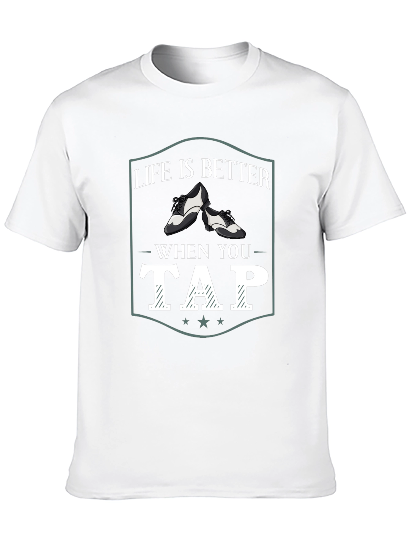 Camiseta Negra La Vida es Mejor Bailando Tap