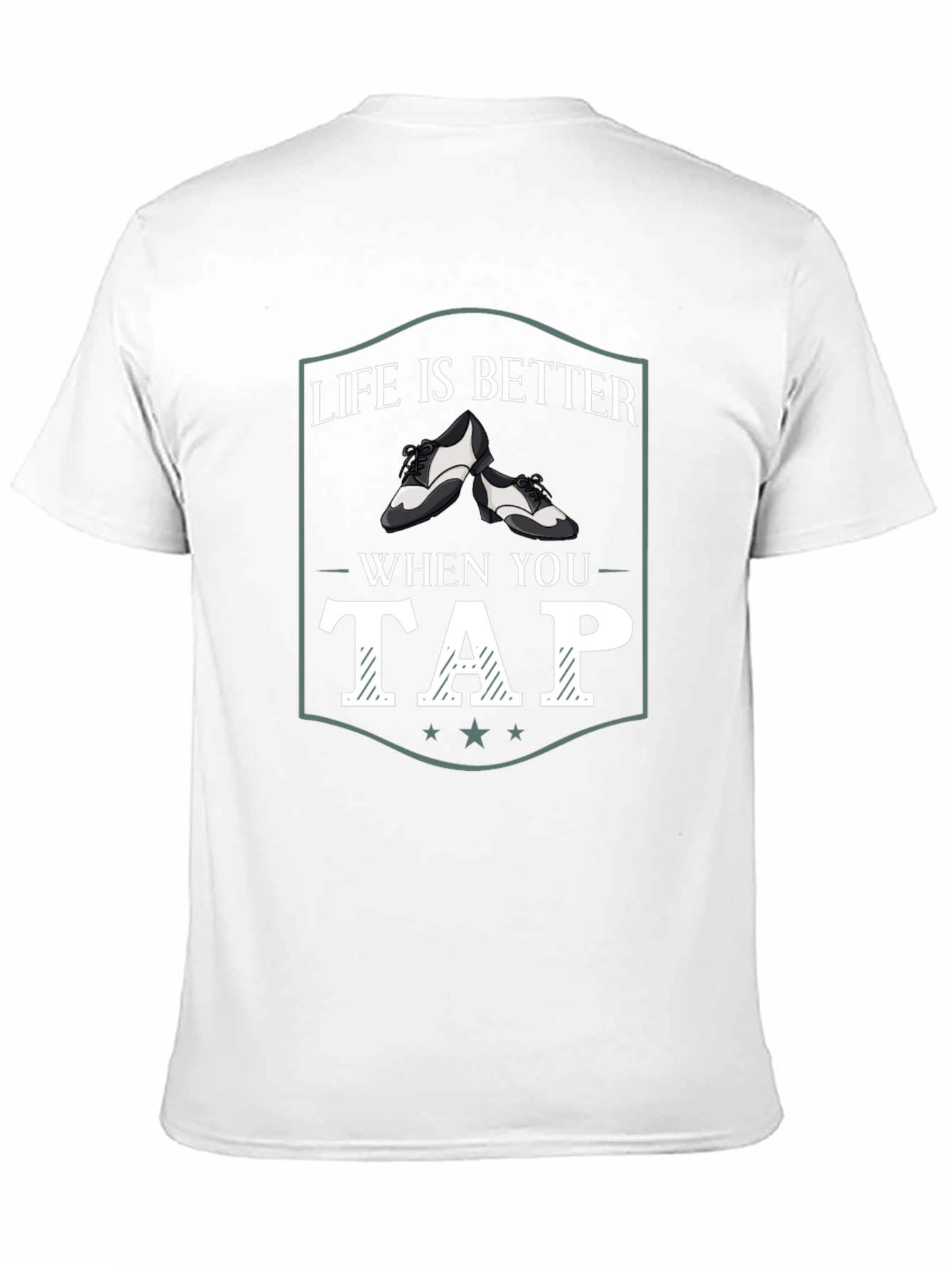 Camiseta Negra La Vida es Mejor Bailando Tap