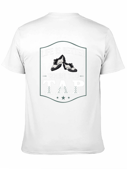 Camiseta Negra La Vida es Mejor Bailando Tap