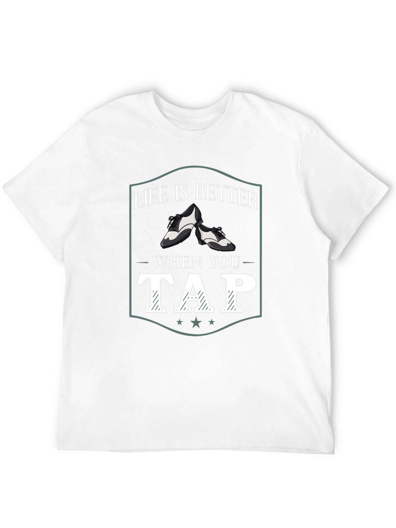 Camiseta Negra La Vida es Mejor Bailando Tap