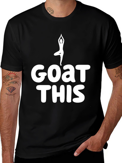 Camiseta Negra Yoga GOAT THIS - Comodidad y Estilo