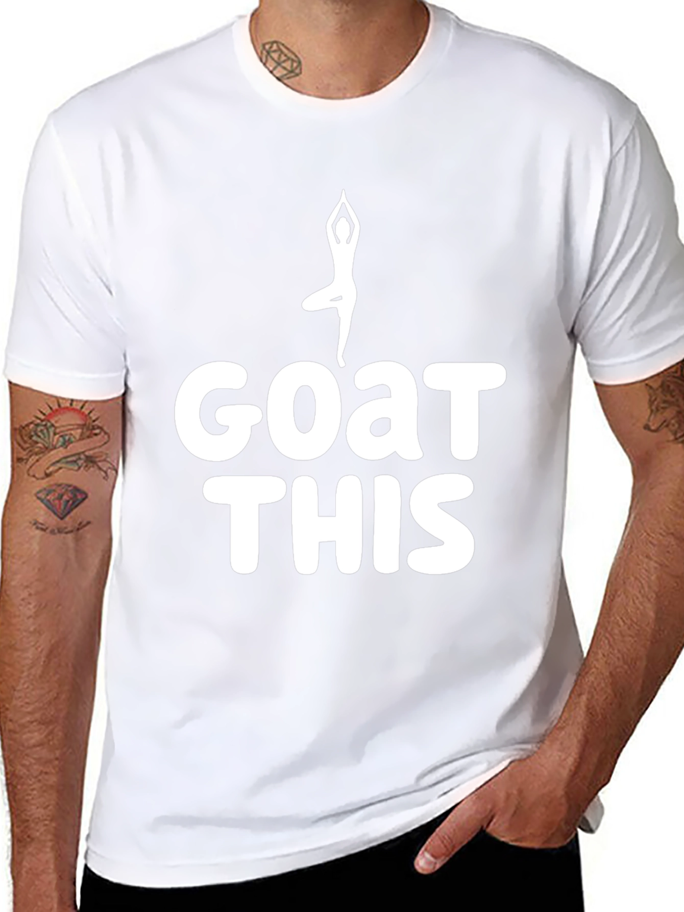 Camiseta Negra Yoga GOAT THIS - Comodidad y Estilo