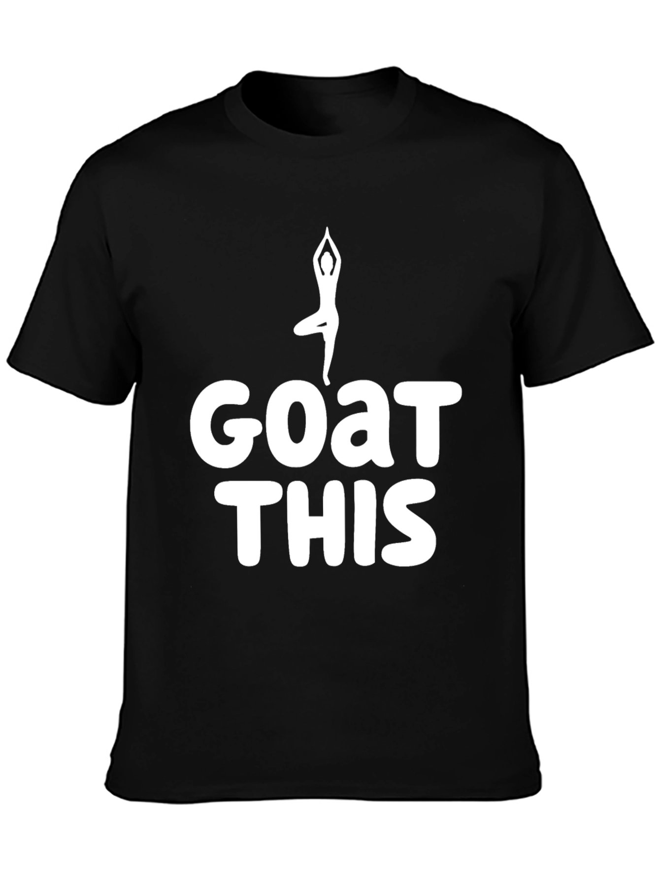 Camiseta Negra Yoga GOAT THIS - Comodidad y Estilo