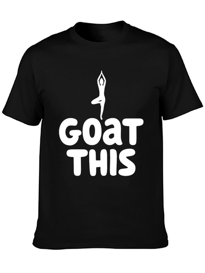 Camiseta Negra Yoga GOAT THIS - Comodidad y Estilo