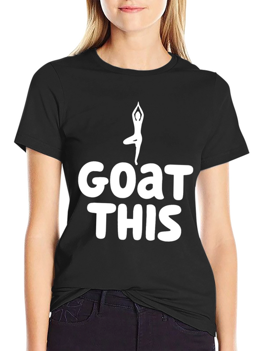 Camiseta Negra Yoga GOAT THIS - Comodidad y Estilo