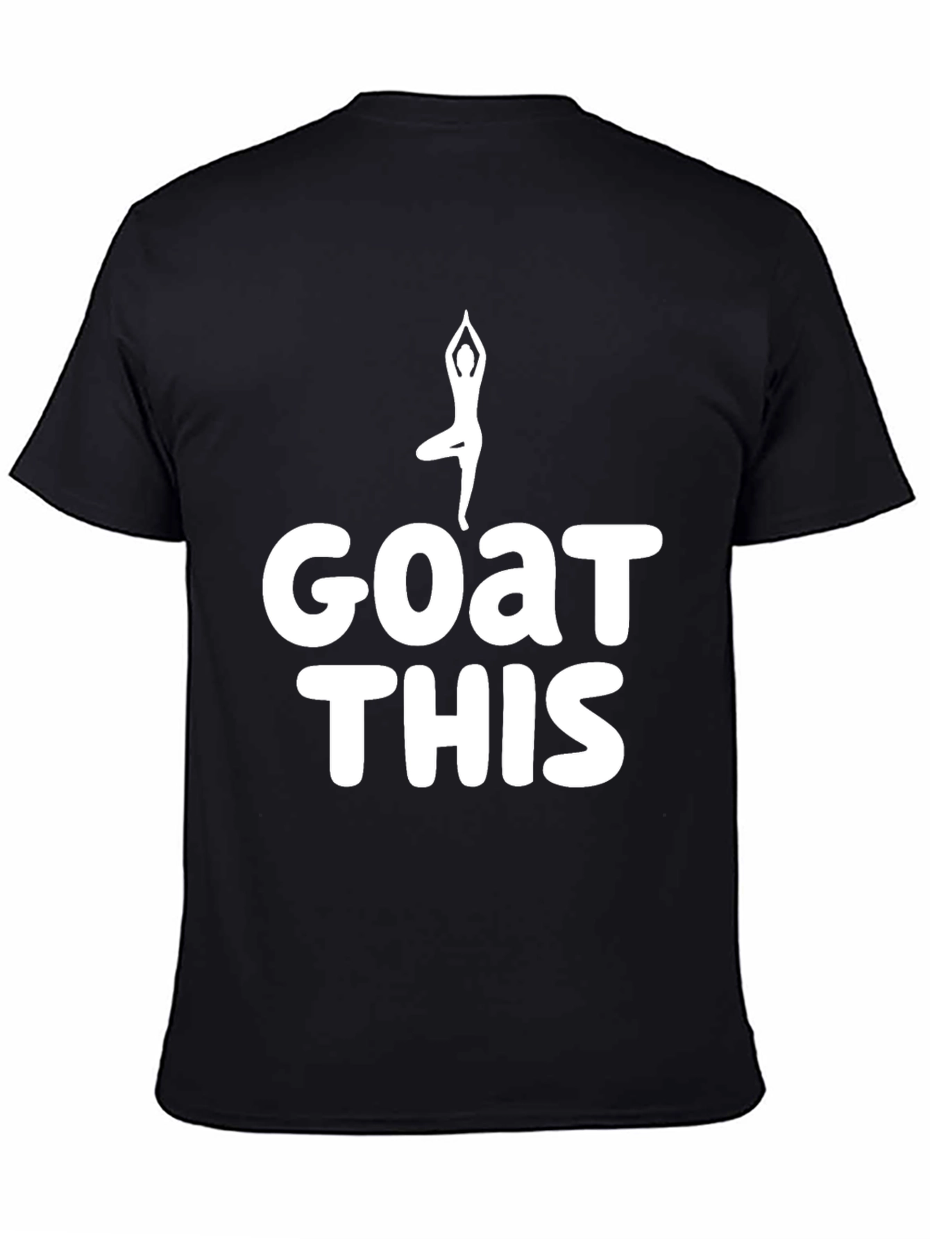 Camiseta Negra Yoga GOAT THIS - Comodidad y Estilo