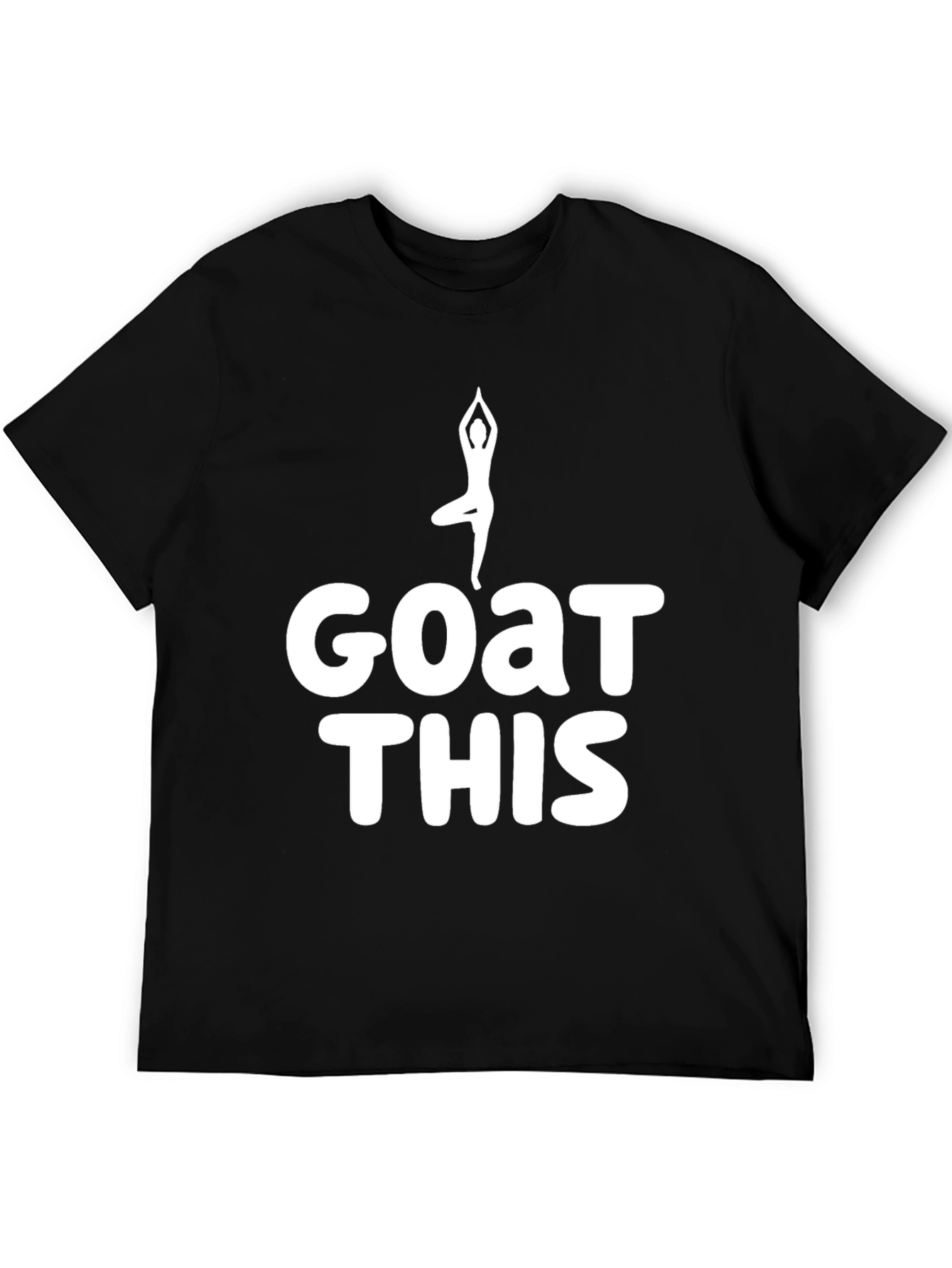 Camiseta Negra Yoga GOAT THIS - Comodidad y Estilo