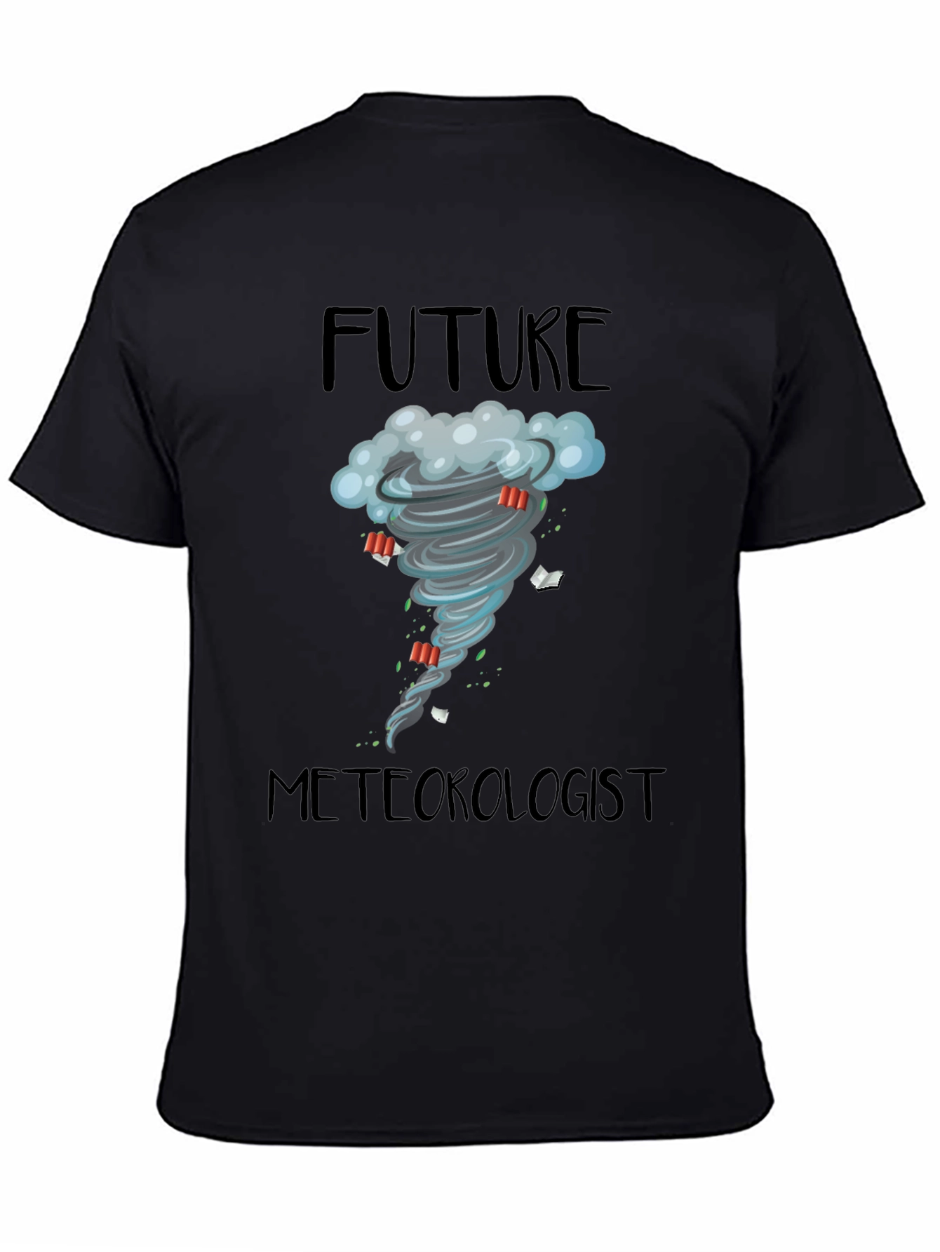 Camiseta Negra Meteorólogo del Futuro