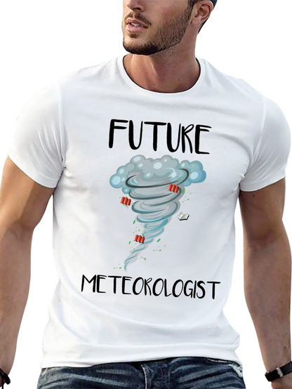 Camiseta Negra Meteorólogo del Futuro