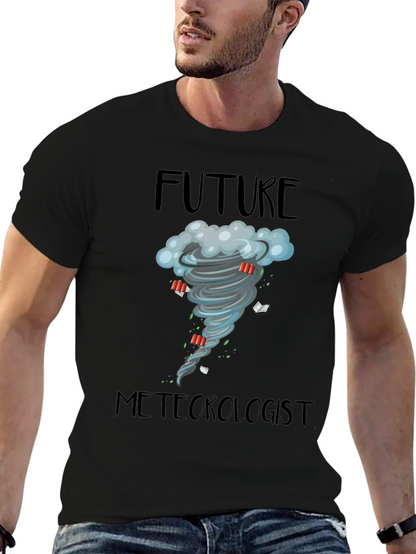Camiseta Negra Meteorólogo del Futuro