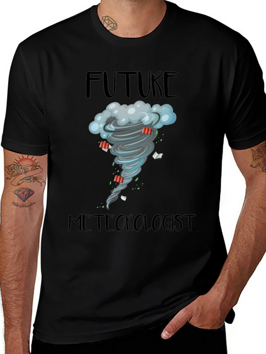 Camiseta Negra Meteorólogo del Futuro