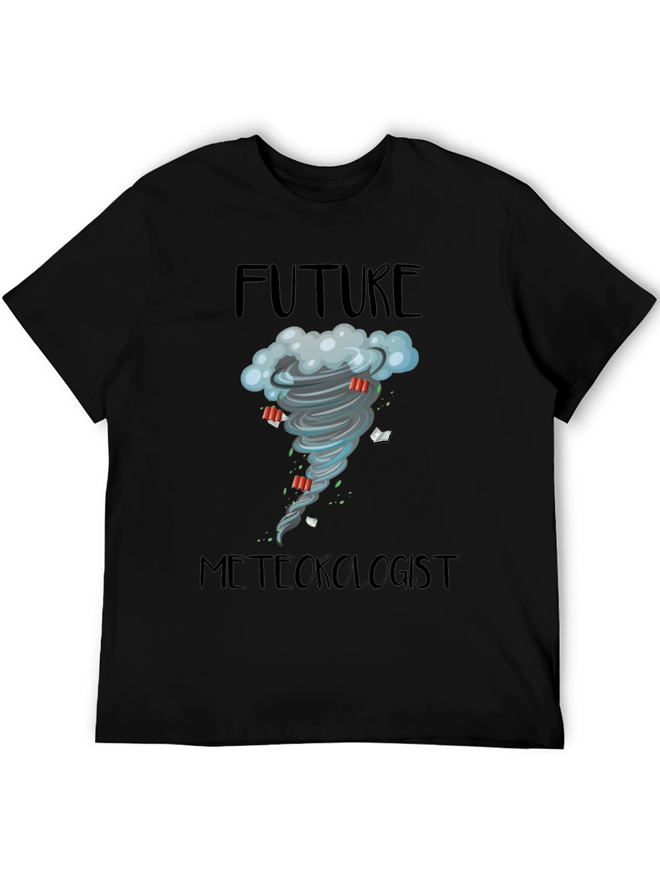 Camiseta Negra Meteorólogo del Futuro