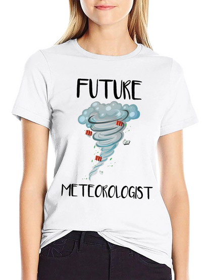 Camiseta Negra Meteorólogo del Futuro