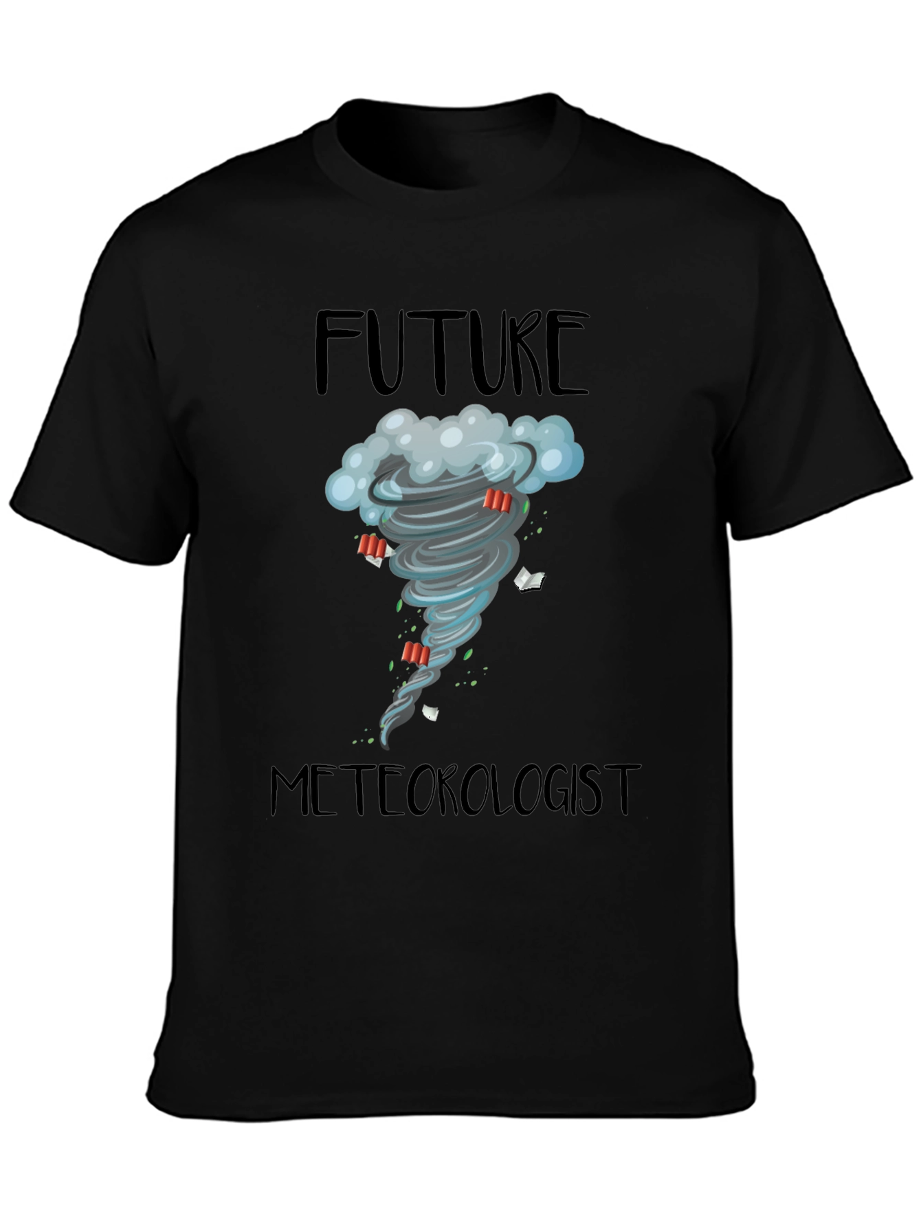 Camiseta Negra Meteorólogo del Futuro