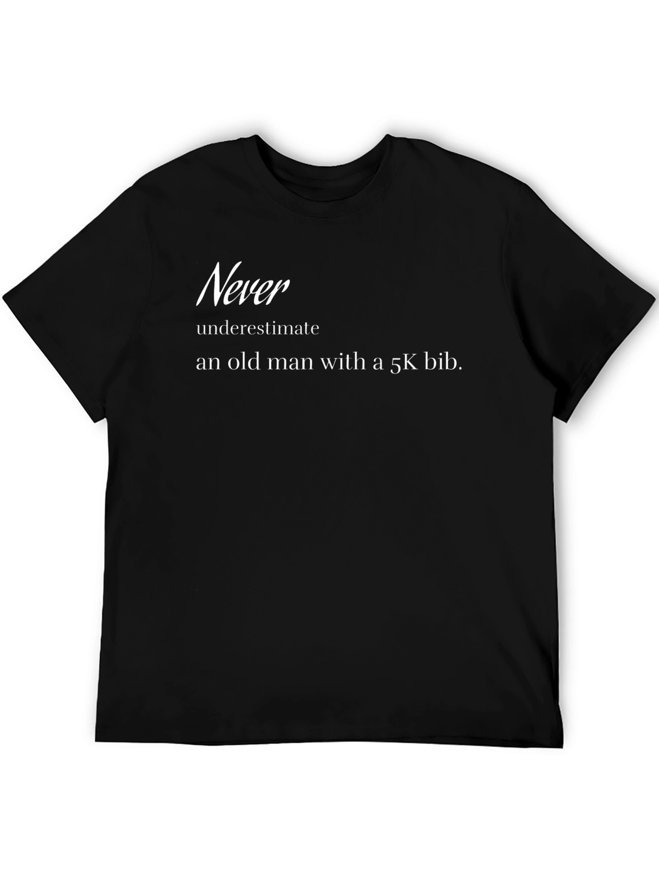Camiseta Hombre Negra Nunca Subestimes a un Viejo